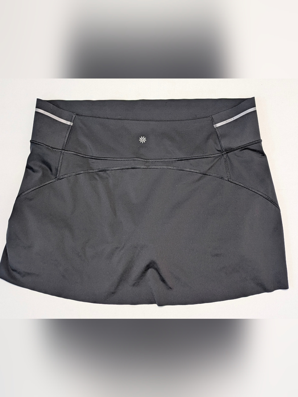 Black Active Skort with Reflective Details